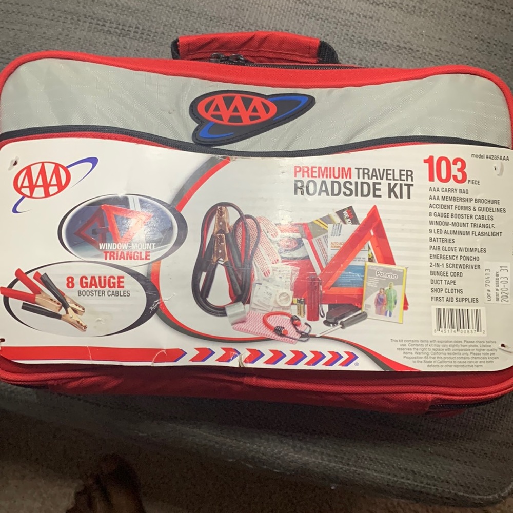 AAA road side emergency travel kit